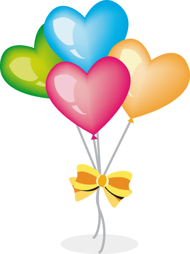 Kids vinyl rug with heart-shaped balloons design - TenStickers