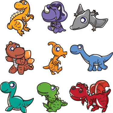 Kids vinyl rug baby dinosaur stickers - TenStickers