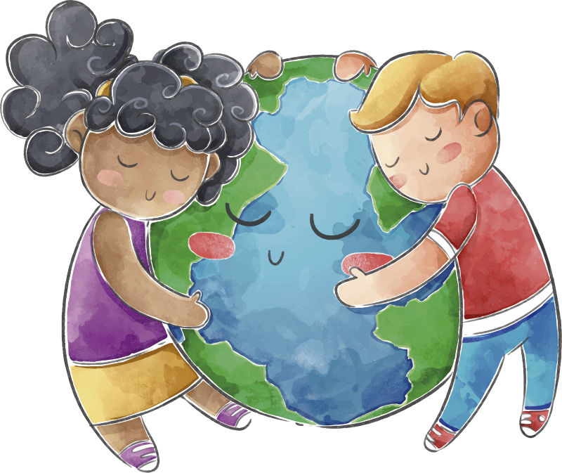 Kids vinyl rug world map for children - TenStickers