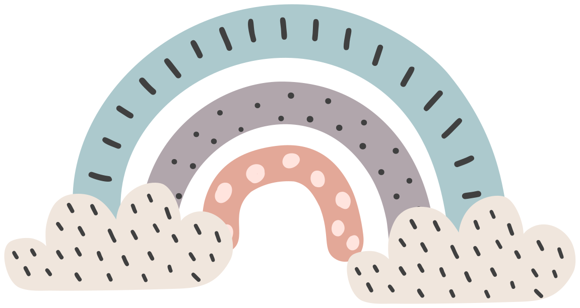 Kids vinyl rug tricolour nordic rainbow - TenStickers