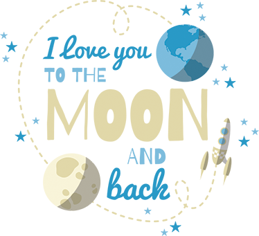 Kids vinyl rug love you to the moon - TenStickers