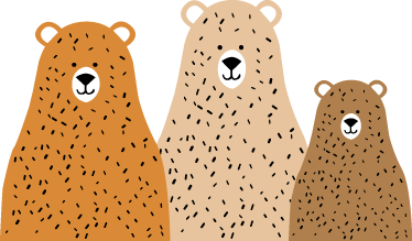 Kids vinyl rug three bear friends - TenStickers