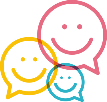 Kids vinyl rug with joyful colorful faces - TenStickers