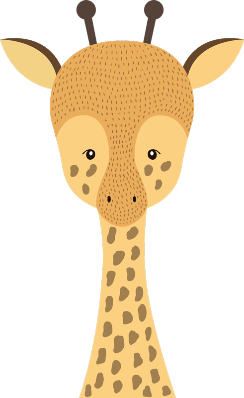 Kids vinyl rug baby giraffe drawing - TenStickers