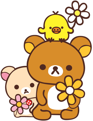 Kids vinyl rug baby bears with bird design - TenStickers