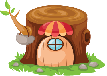 Kids vinyl rug trunk house - TenStickers