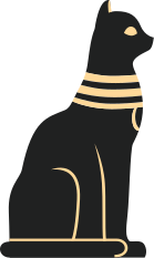 Bedroom vinyl rug egyptian cat design - TenStickers