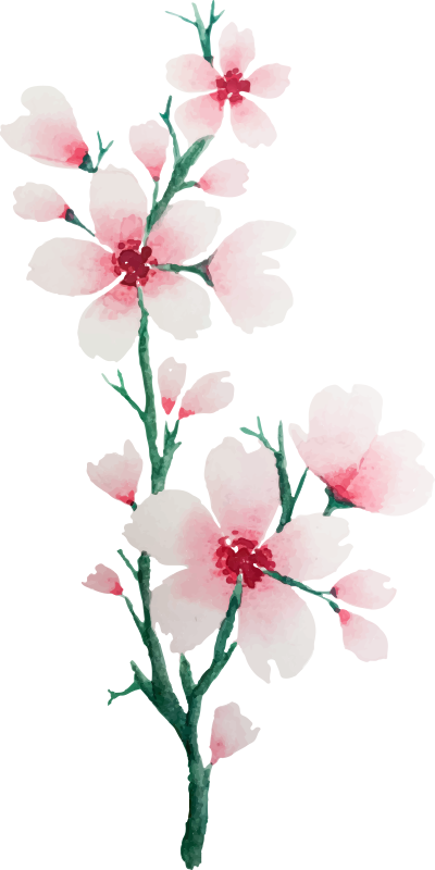 Bedroom vinyl rug with cute white flower design - TenStickers