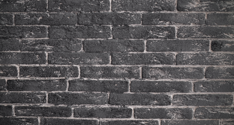 Bedroom vinyl rug in grey stone brick design - TenStickers