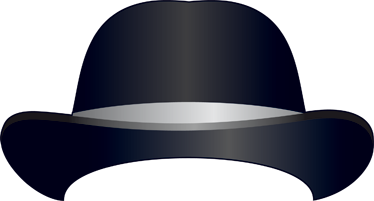 Bedroom vinyl rug bowler hat adhesive - TenStickers