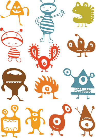 Kids vinyl rug featuring vibrant extraterrestrials - TenStickers