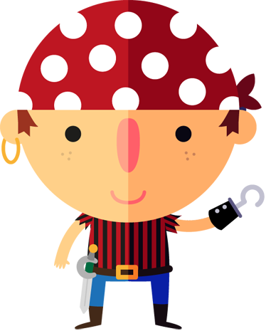 Kids vinyl rug pirate design - TenStickers