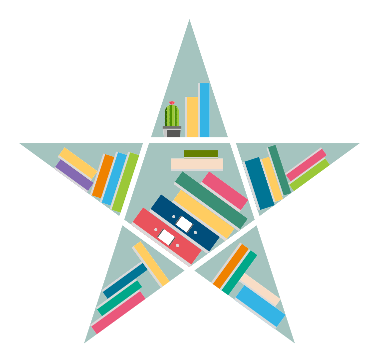 Kids vinyl rug star reader - TenStickers