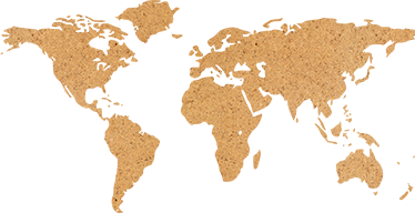 World map vinyl rug cork decorative vinyl map - TenStickers