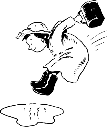 Kids vinyl rug jumping in puddles - TenStickers