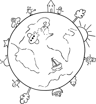 Kids vinyl rug world travel decorative vinyl - TenStickers