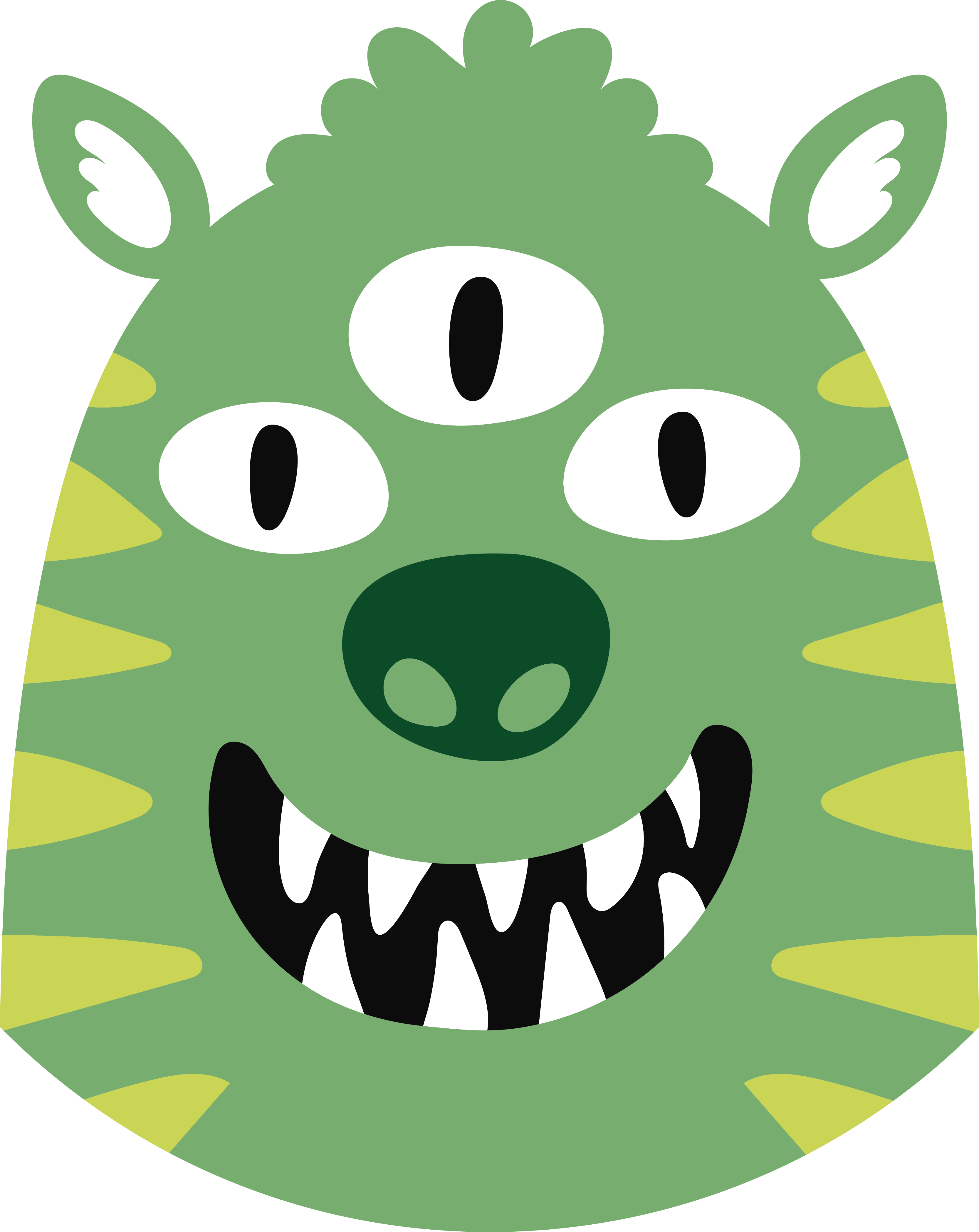 Kids vinyl rug happy monster design - TenStickers