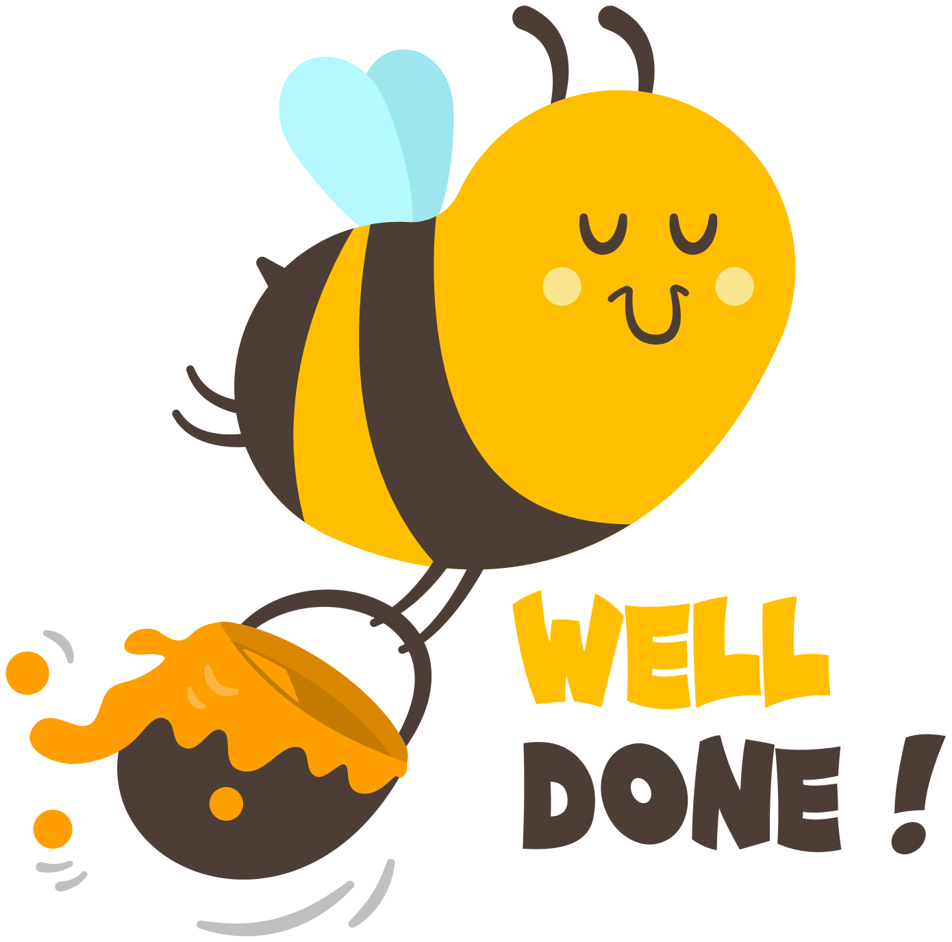 Kids vinyl rug buzzing with achievement - TenStickers