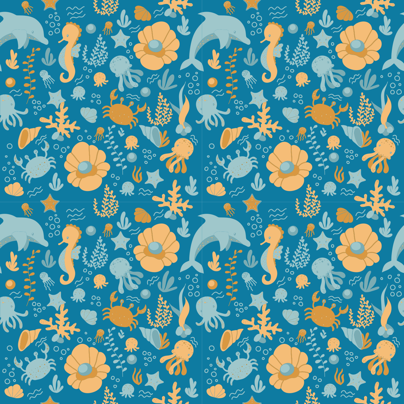 Kids vinyl rug ocean adventure - TenStickers