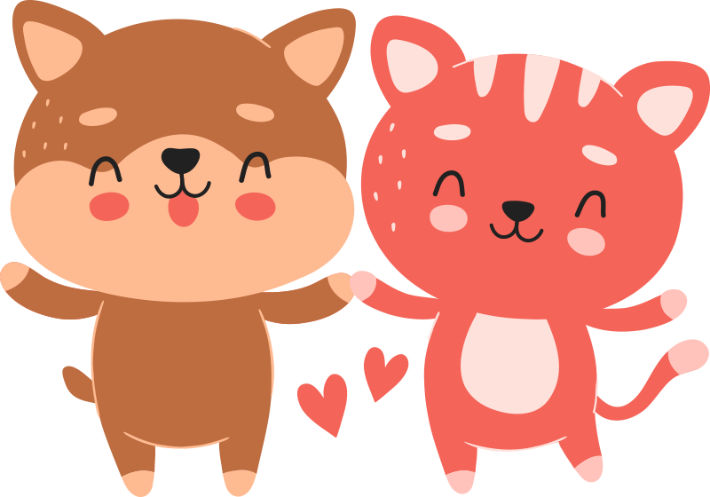 Kids vinyl rug dog friendship badge - TenStickers