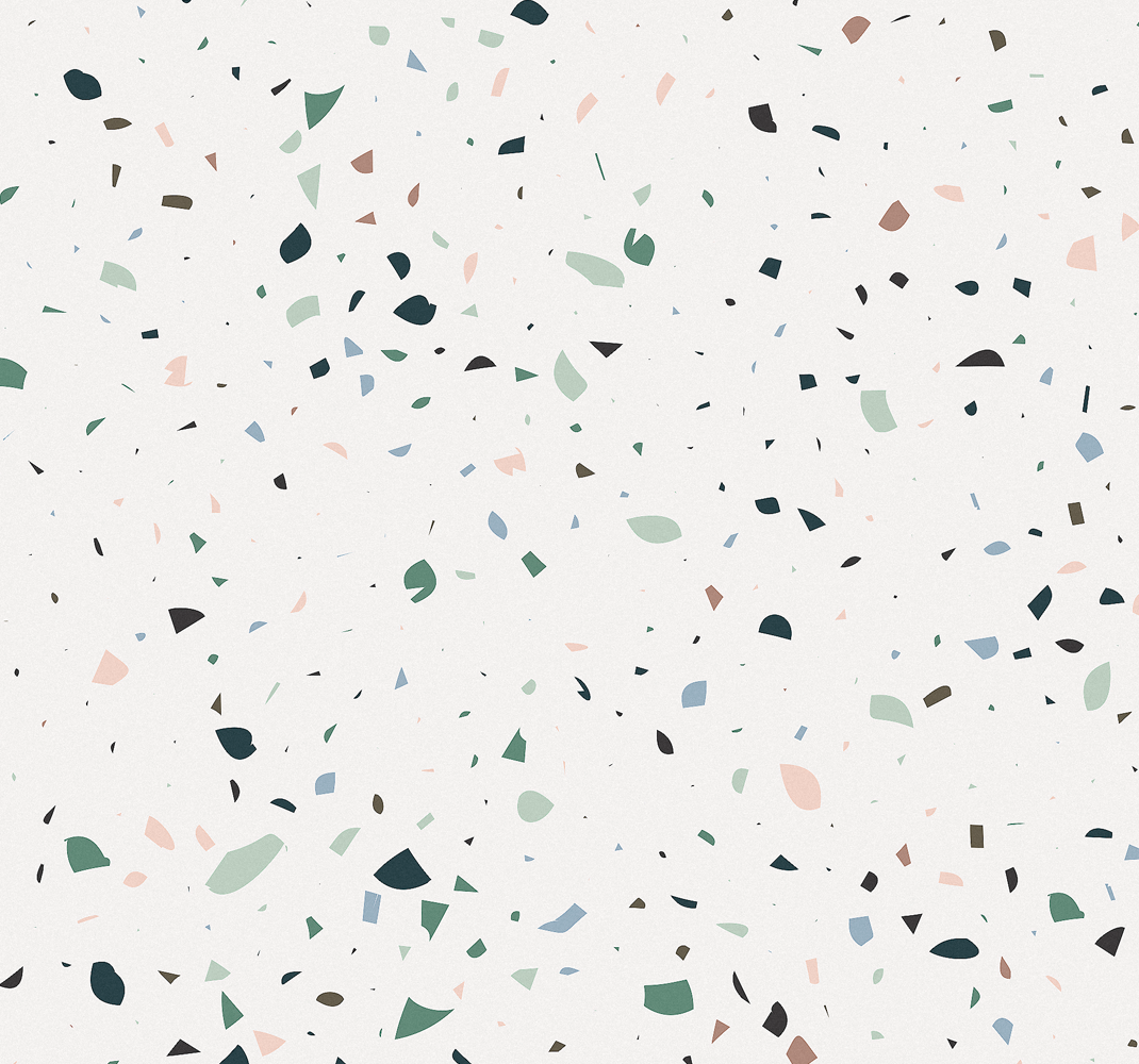 Bathroom vinyl rug in white terrazzo design - TenStickers