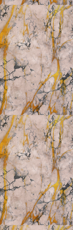Warm gold marble bathroom vinyl rug - TenStickers