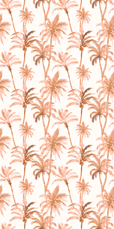 Bathroom vinyl rug wallpaper luxury trees - TenStickers