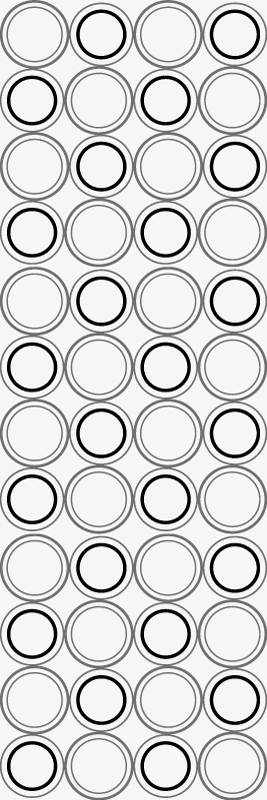 Bathroom vinyl rug in black and grey circles pattern - TenStickers