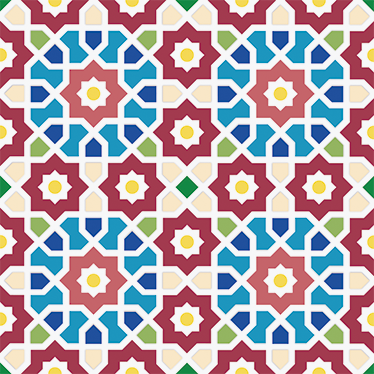 Bathroom vinyl rug arab hydraulic tile design - TenStickers