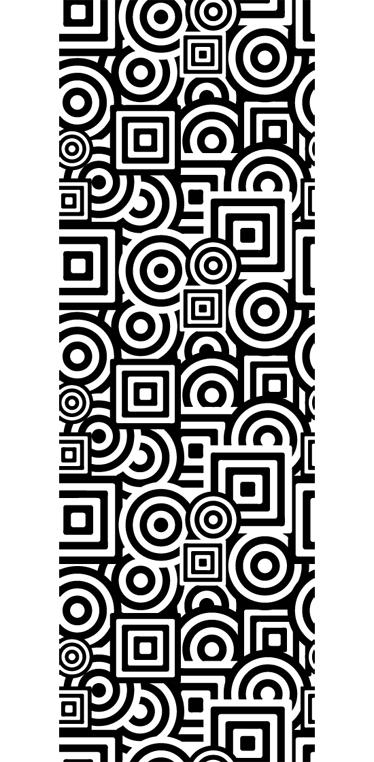 Bathroom vinyl rug concentric shapes design - TenStickers