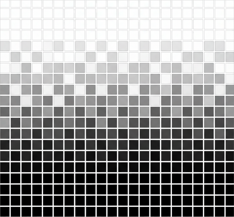 Bathroom vinyl rug with mini black and white tiles - TenStickers