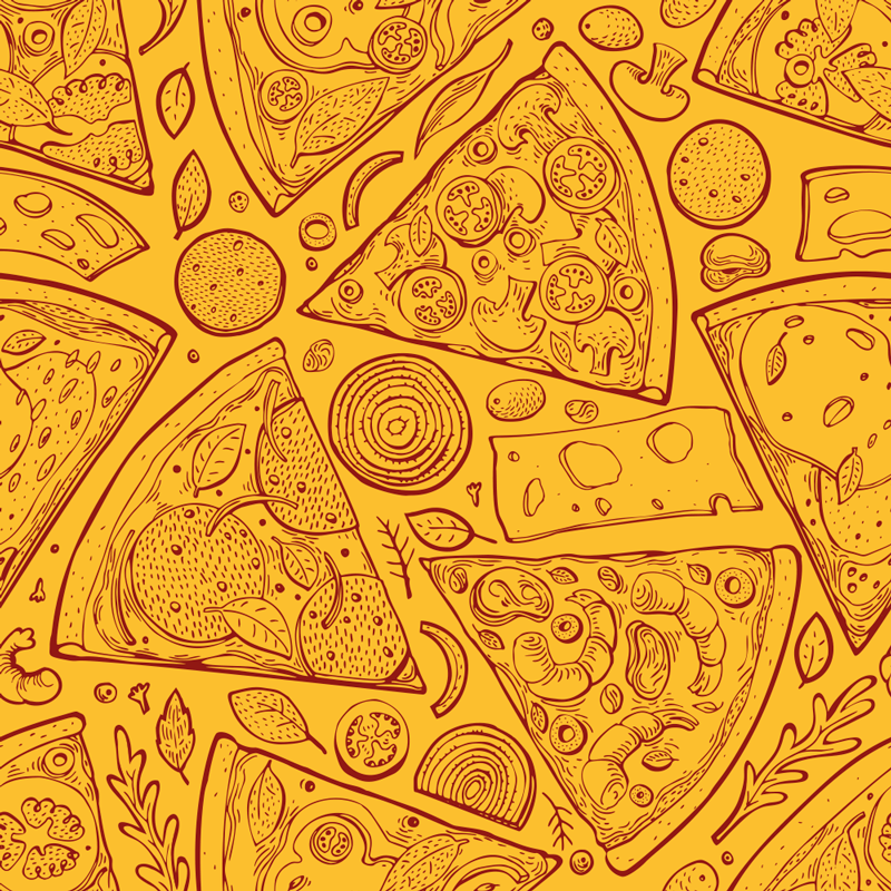 Kitchen vinyl rug with italian food motifs - TenStickers