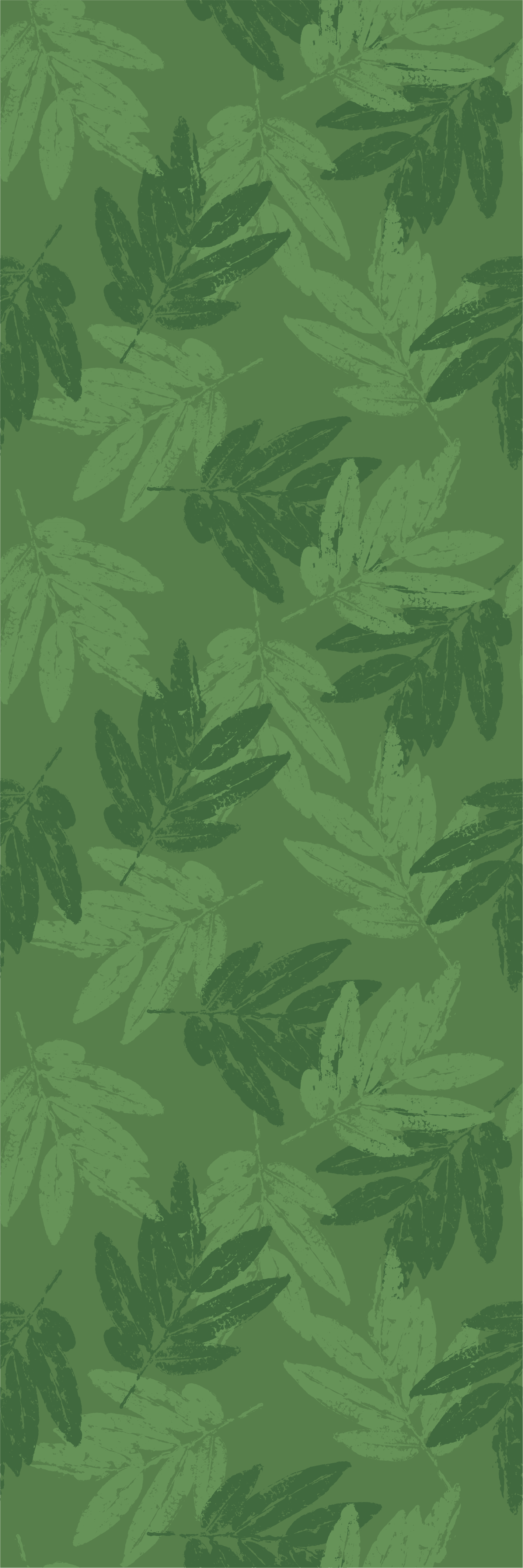 Office vinyl rug with a simple green leaves pattern - TenStickers