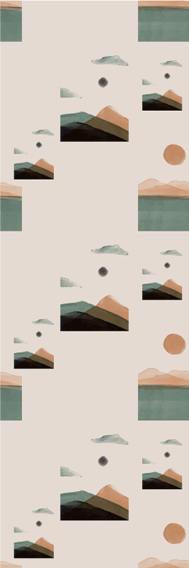 Office vinyl rug abstract mountains design - TenStickers