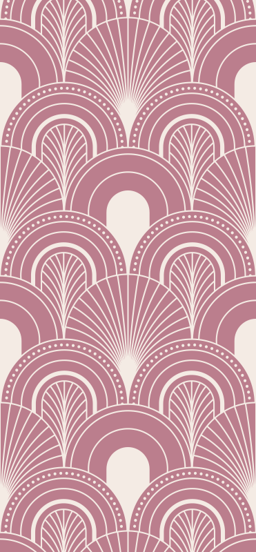 Office vinyl rug in rose gold arc art style - TenStickers