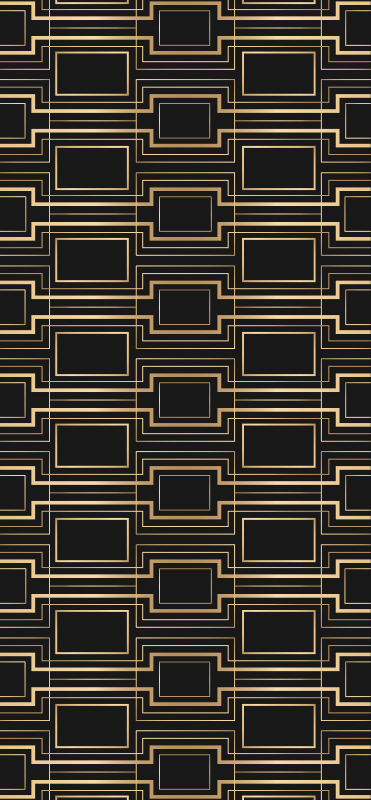 Office vinyl rug with gold frame art design - TenStickers