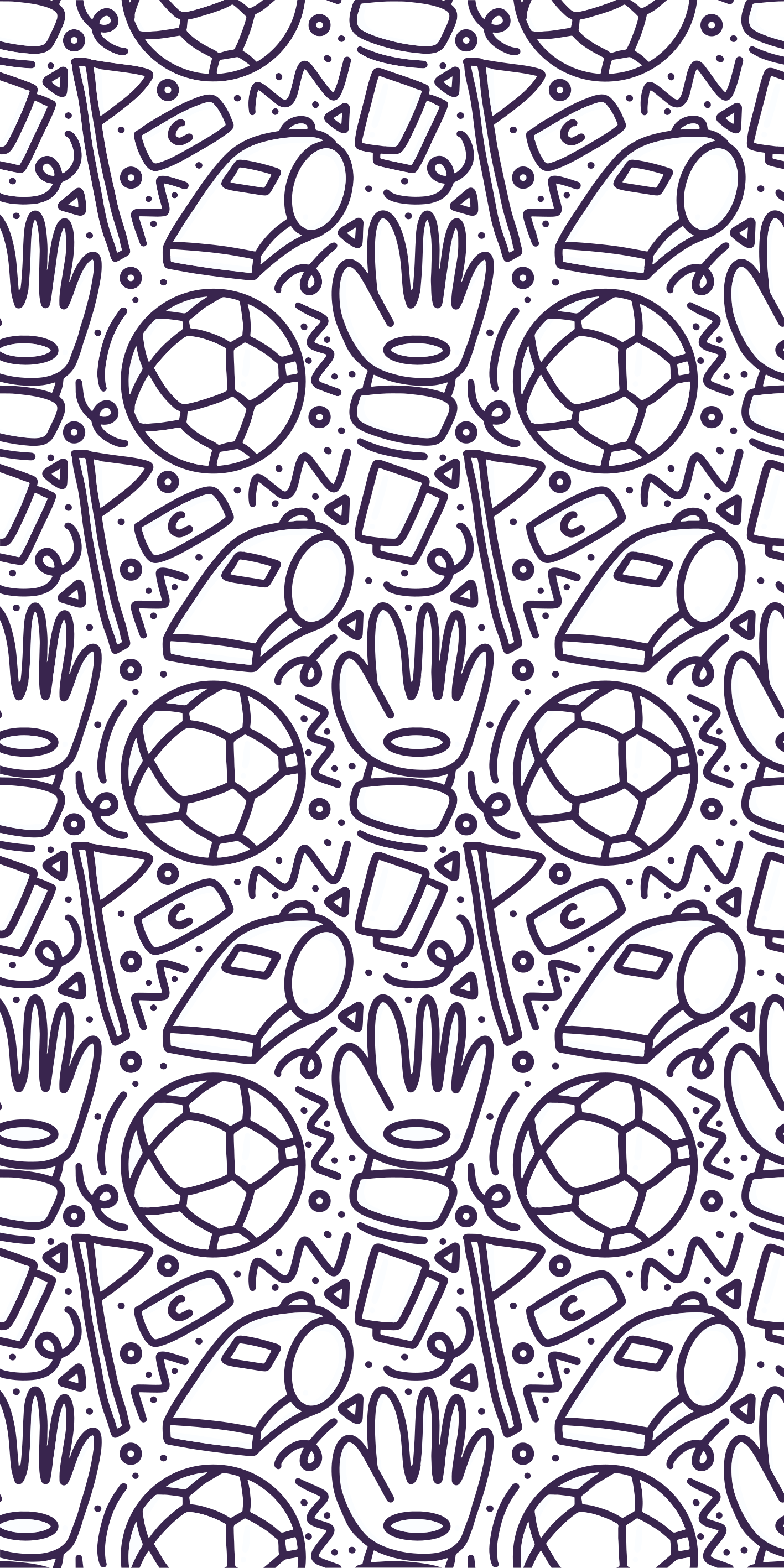 Bedroom vinyl rug with sporty doodle design - TenStickers