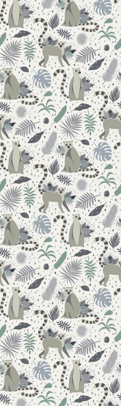 Bedroom vinyl rug nordic lemur design - TenStickers