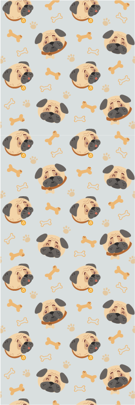 Bedroom vinyl rug with british bulldog puppy pattern - TenStickers