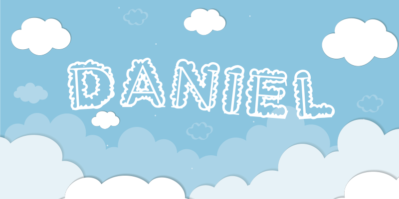 Cloudy Sky Personalization bedroom vinyl rug - TenStickers