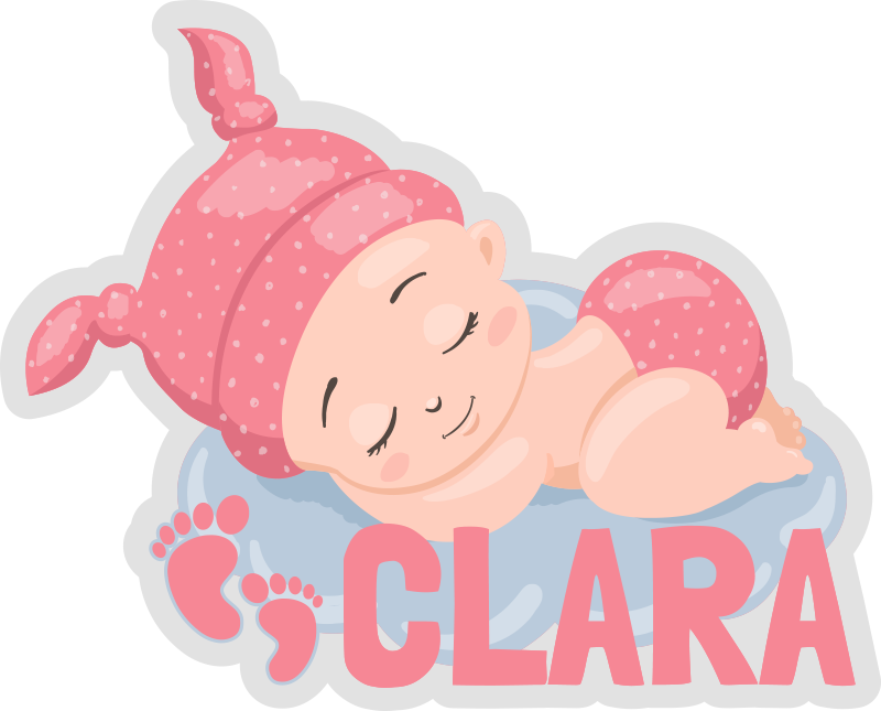 customizable spleeping baby vinyl rug - TenStickers