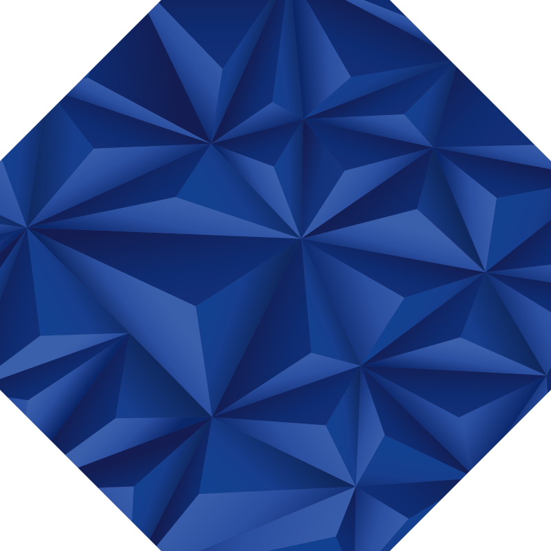 Octagonal blue modern vinyl rug with triangles - TenStickers