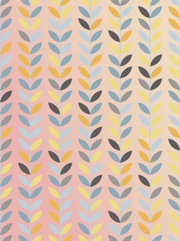 Abstract Leaf Pattern geometric vinyl rug - TenStickers