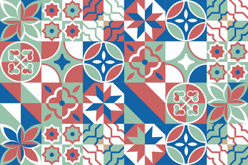 Different patterns vinyl kitchen mat - TenStickers