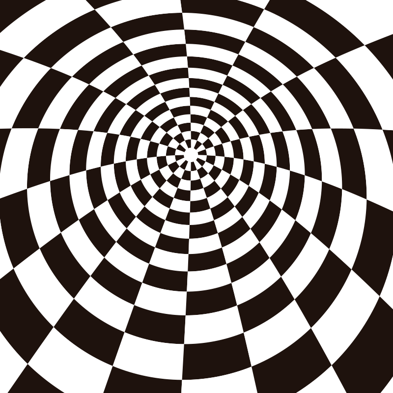 Optical Illusion Checkered geometric vinyl rug - TenStickers