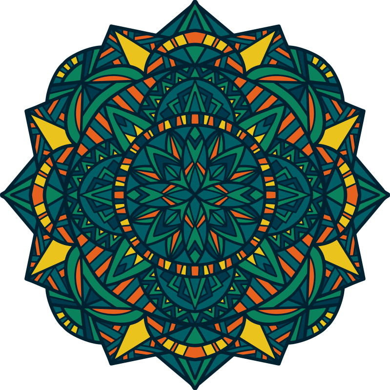 Marvellous zen mandala style vinyl rug - TenStickers