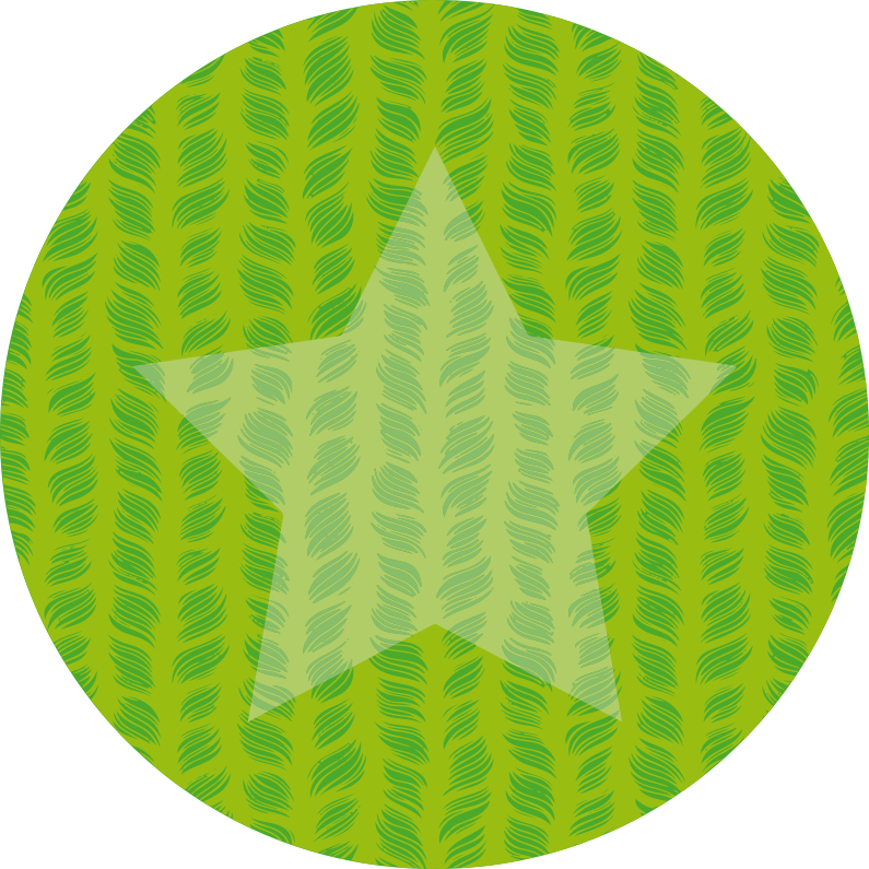 Circular Star Pattern kids vinyl rug - TenStickers