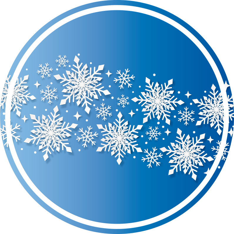 Winter Snowflakes Christmas vinyl rug - TenStickers