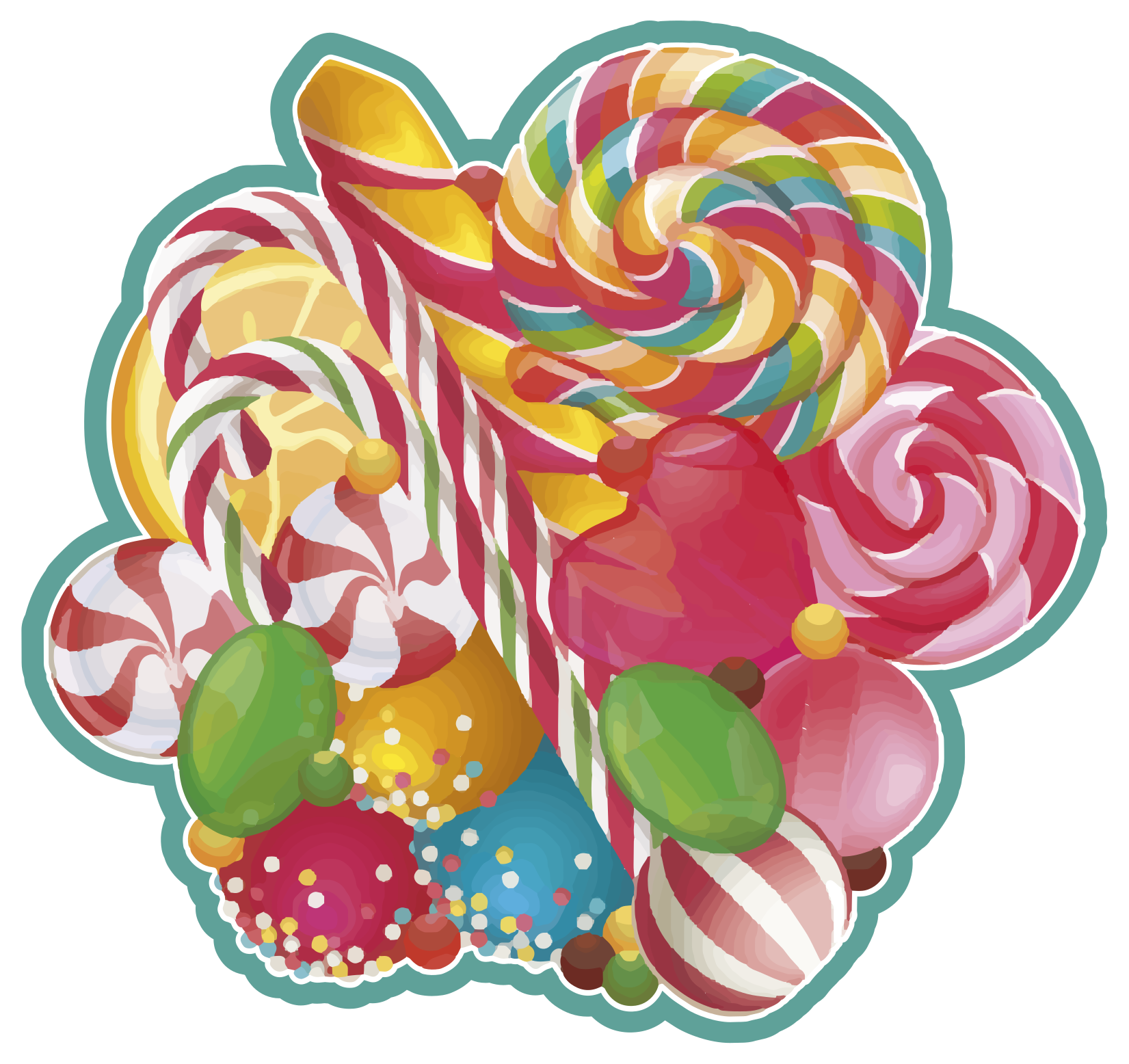Candy Delight event vinyl rug - TenStickers