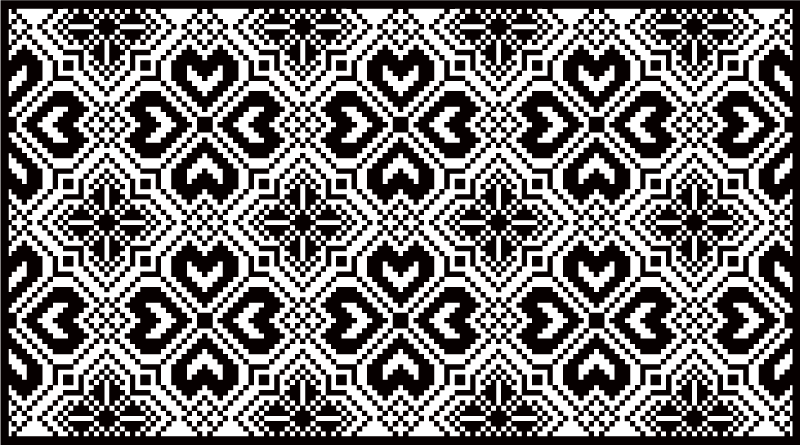 Slavic seamless black and white modern rug - TenStickers